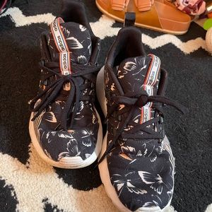 Adidas floral print shoes